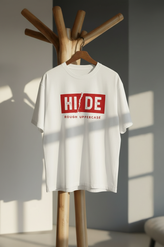 Hide Mode Oversized T-Shirt hanger mockup