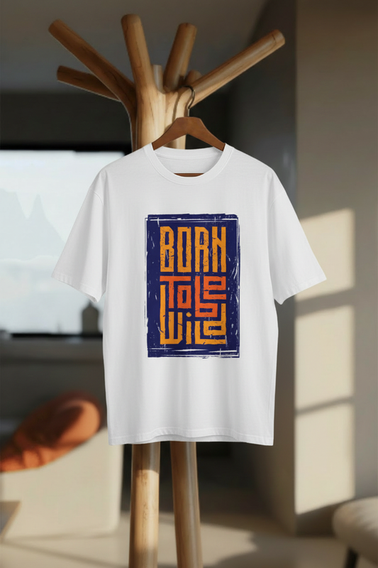 Born To Be Wild – Oversized T-Shirt - Hanger Mockup