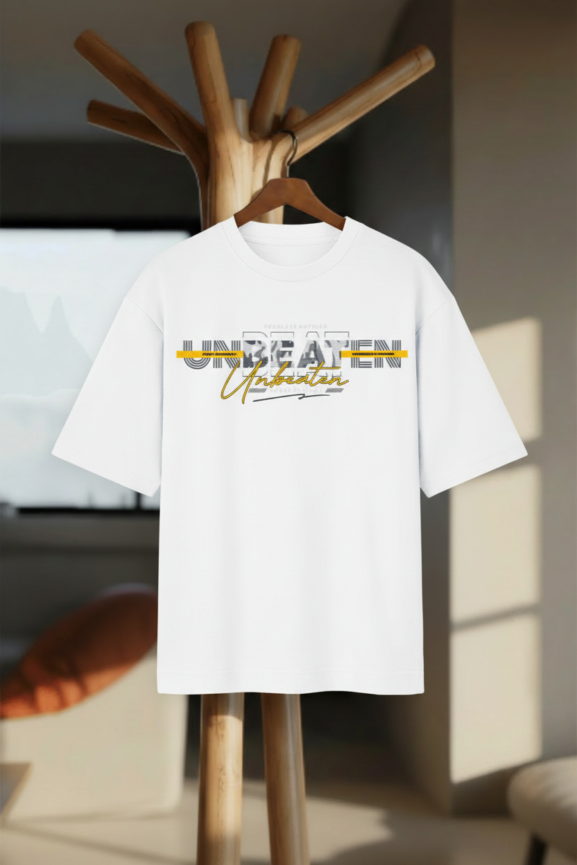 Unbeaten – Fearless Spirit Oversized T-Shirt - Hanger Mockup