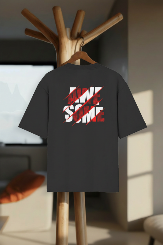 Awesome Slash Oversized T-Shirt - Hanger Mockup