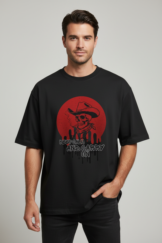 Keep Calm and Crazy On Oversized Classic T-Shirt
