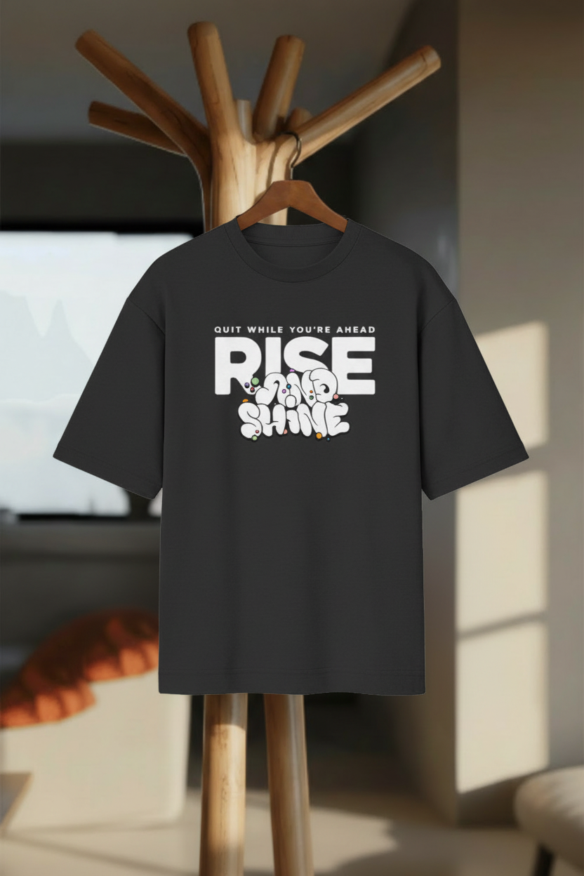 Rise and Shine – Oversized Standard T-Shirt - Hanger Mockup