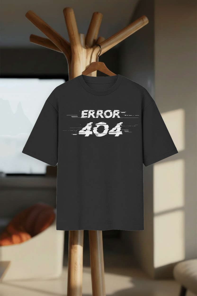 Error 404 – Oversized Standard T-Shirt - Hanger Mockup