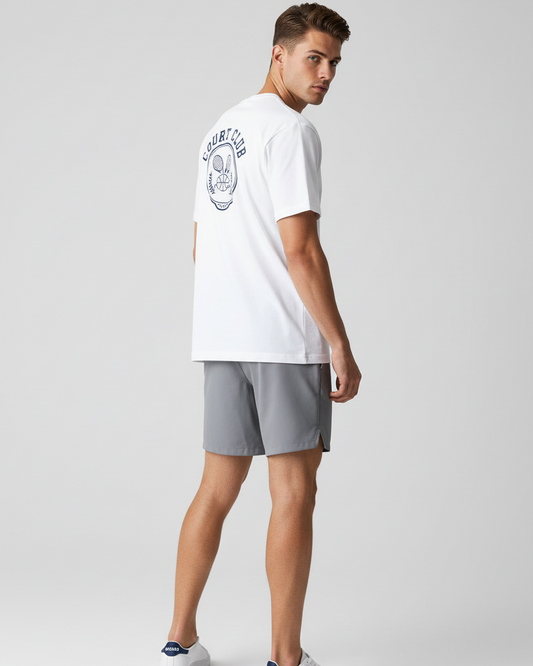 Model wearing Court Club-Basic T-Shirt