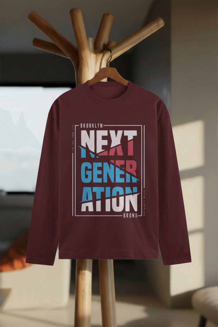 Next Generation Full Sleeve T-Shirt - Hanger Mockup