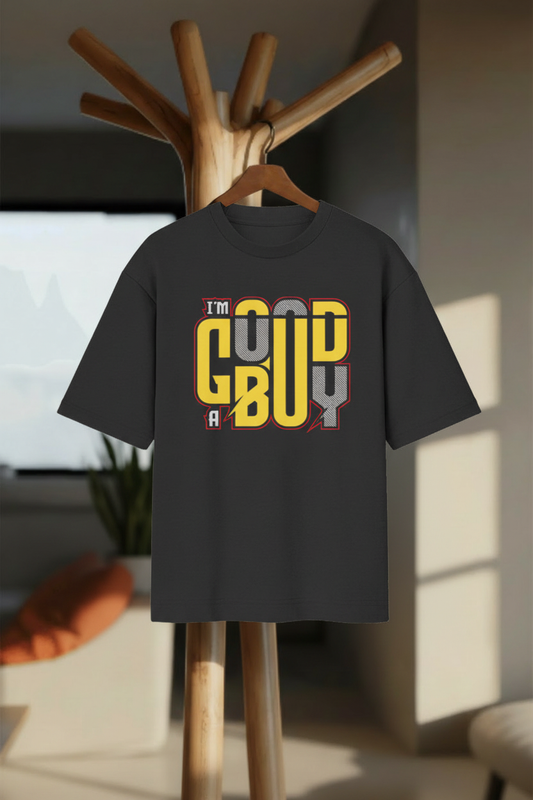 I'm a Good Boy – Oversized Graphic T-Shirt - Hanger Mockup