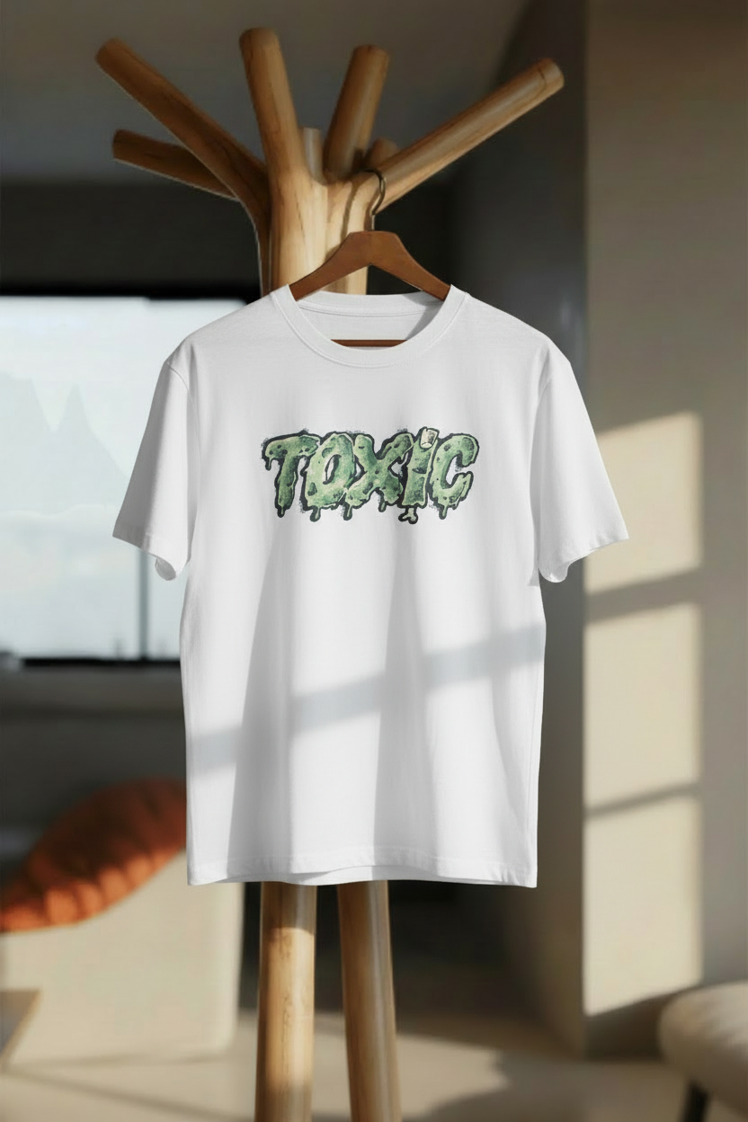 Toxic Drip Oversized T-Shirt hanger mockup