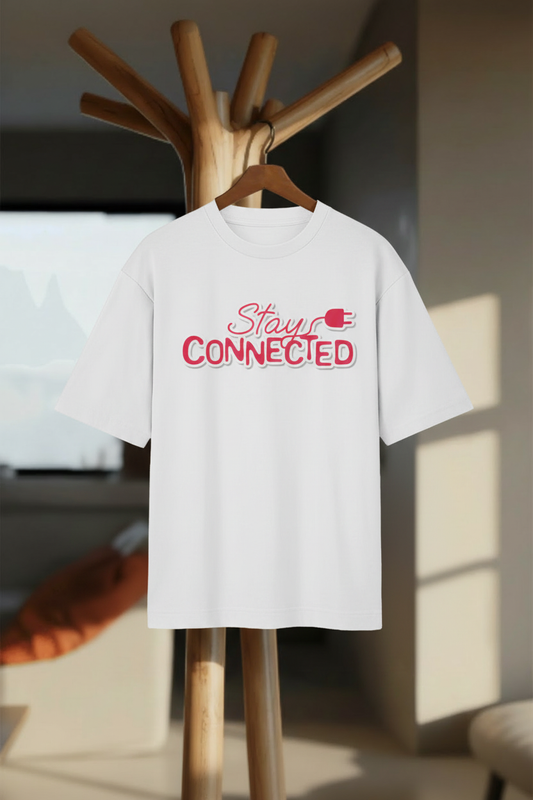 Stay Connected – Oversized Standard T-Shirt - Hanger Mockup