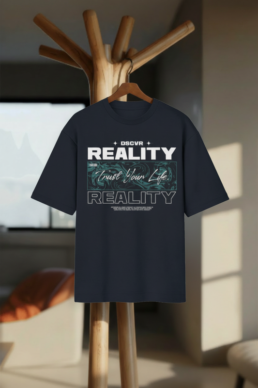 Trust Your Reality – Oversized T-Shirt - Hanger Mockup