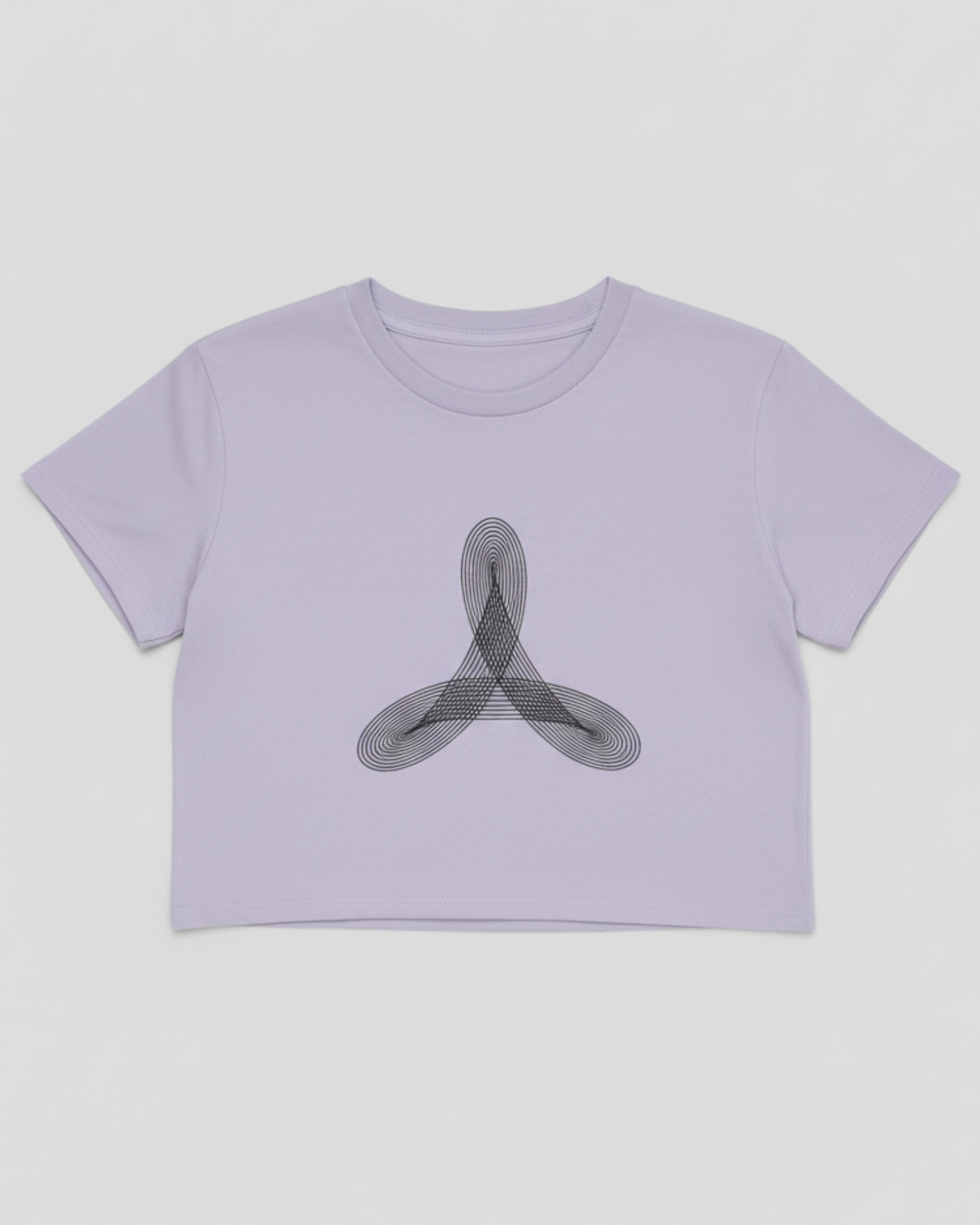 Energy Flow Line Crop Tee cotton fabric heavyweight fabric detail view by HAViT Apparel