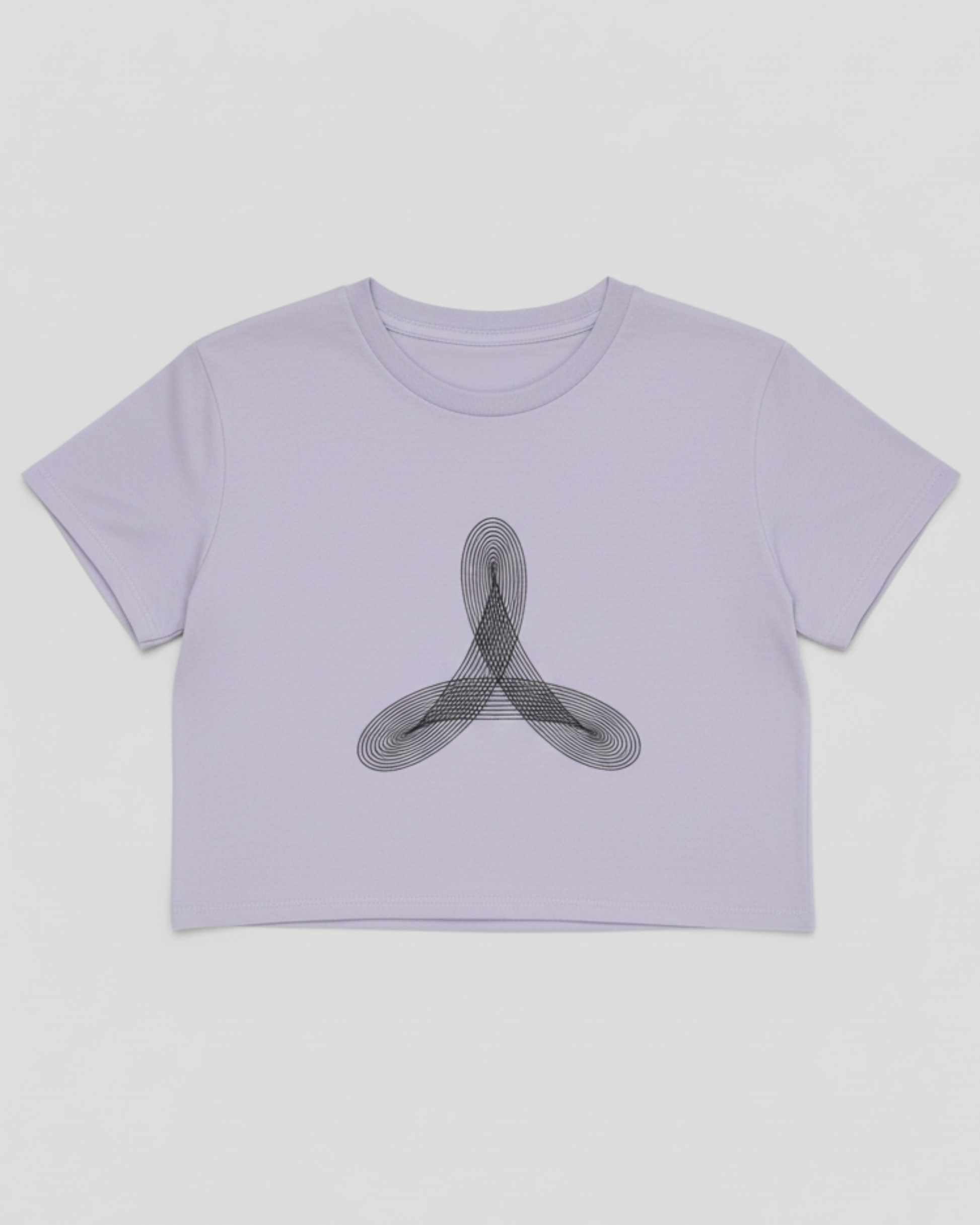 Energy Flow Line Crop Tee cotton fabric heavyweight fabric detail view by HAViT Apparel