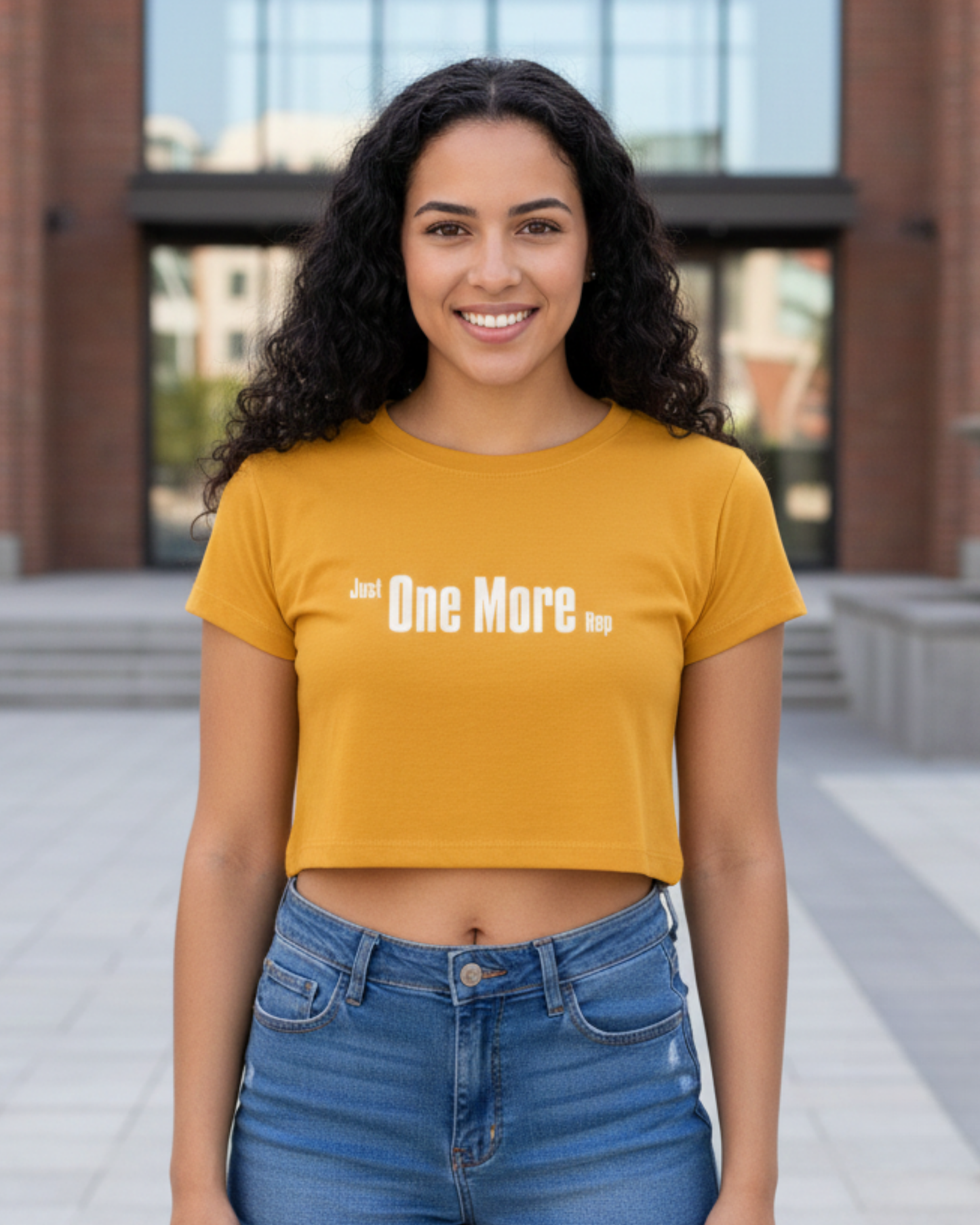 One More Minimal Crop Tee cotton fabric heavyweight fabric detail view by HAViT Apparel