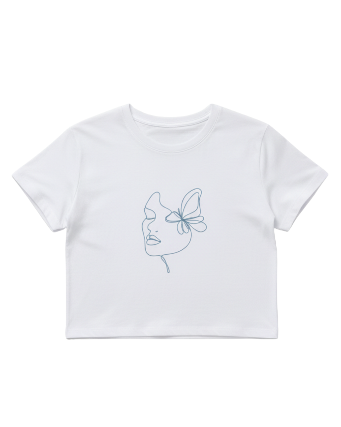 Single Line Muse Crop Top cotton fabric heavyweight fabric detail view by HAViT Apparel