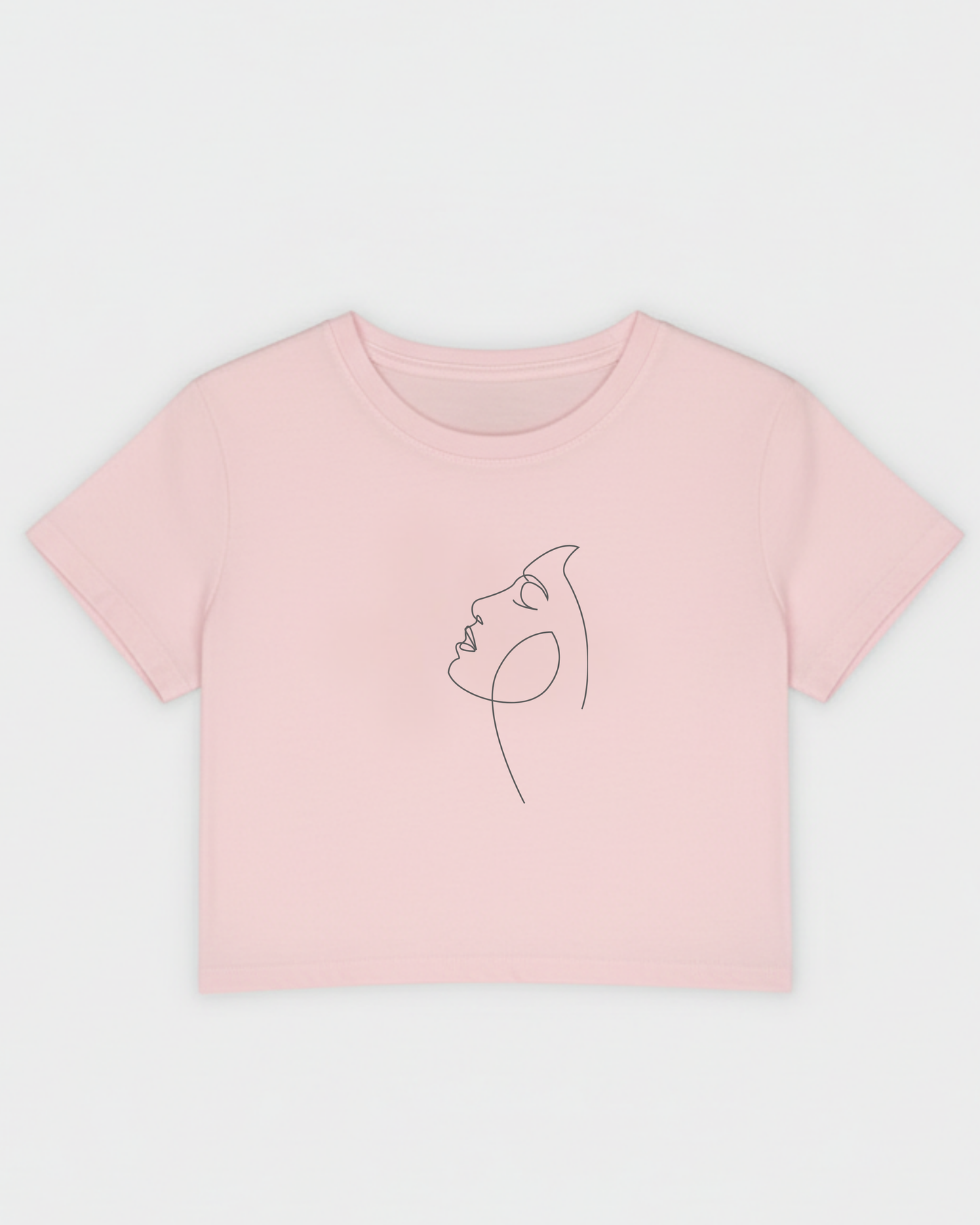 Single Line Beauty Crop Top cotton fabric heavyweight fabric detail view by HAViT Apparel