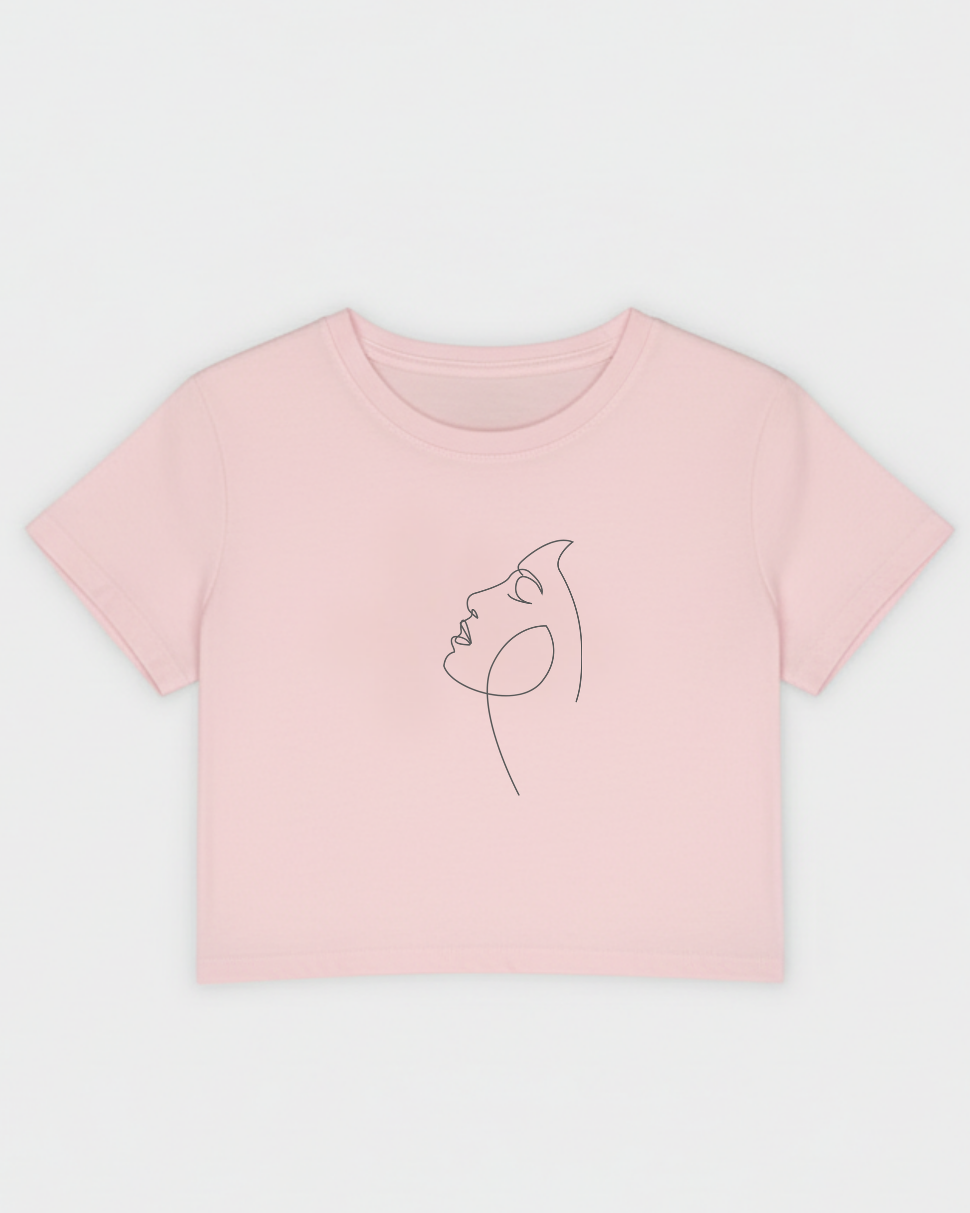 Single Line Beauty Crop Top cotton fabric heavyweight fabric detail view by HAViT Apparel