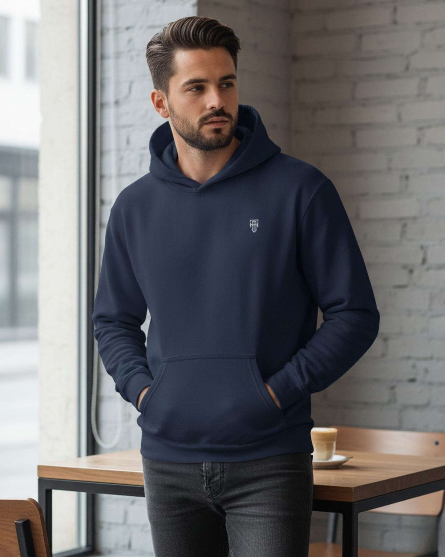 Deep Navy Men's Pullover Hoodie
