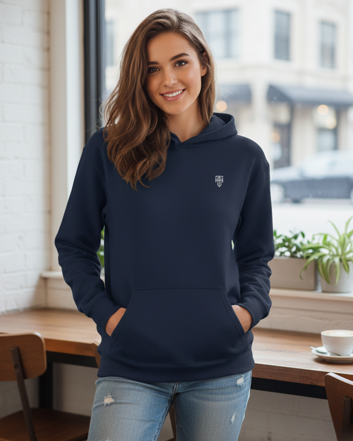 Deep Navy Women's Pullover Hoodie
