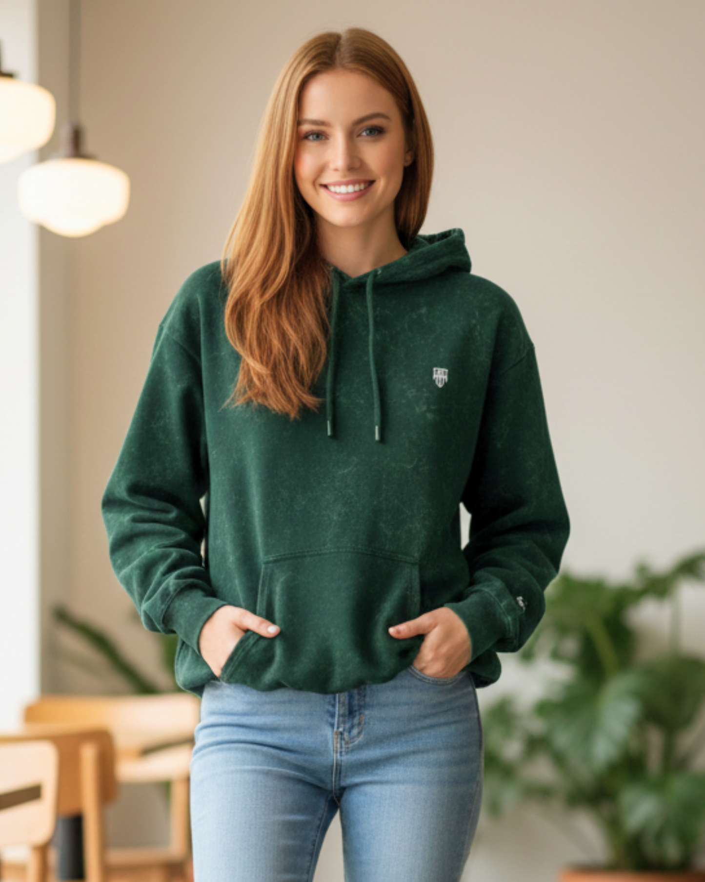 Forest Core Women's Acid Washed Hoodie
