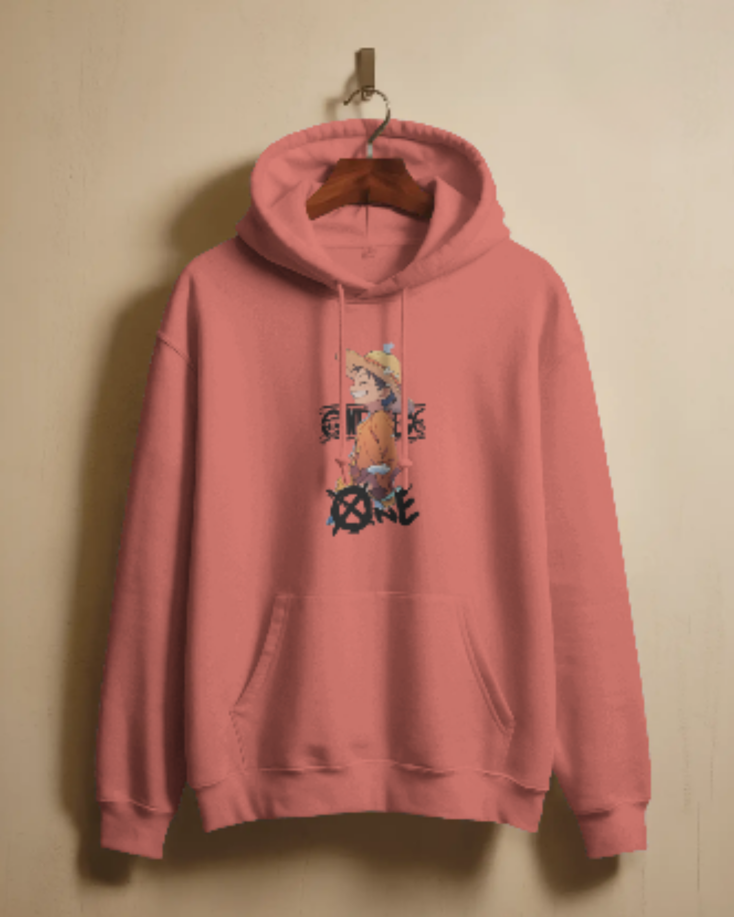 Anime Hoodie hoodie regular fit cotton fabric heavyweight fabric graphic print printed design anime inspired design detail view by HAViT Apparel