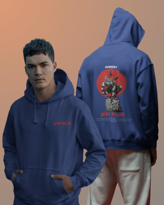 Anime Hoodie hoodie regular fit cotton fabric heavyweight fabric graphic print printed design anime inspired design detail view by HAViT Apparel