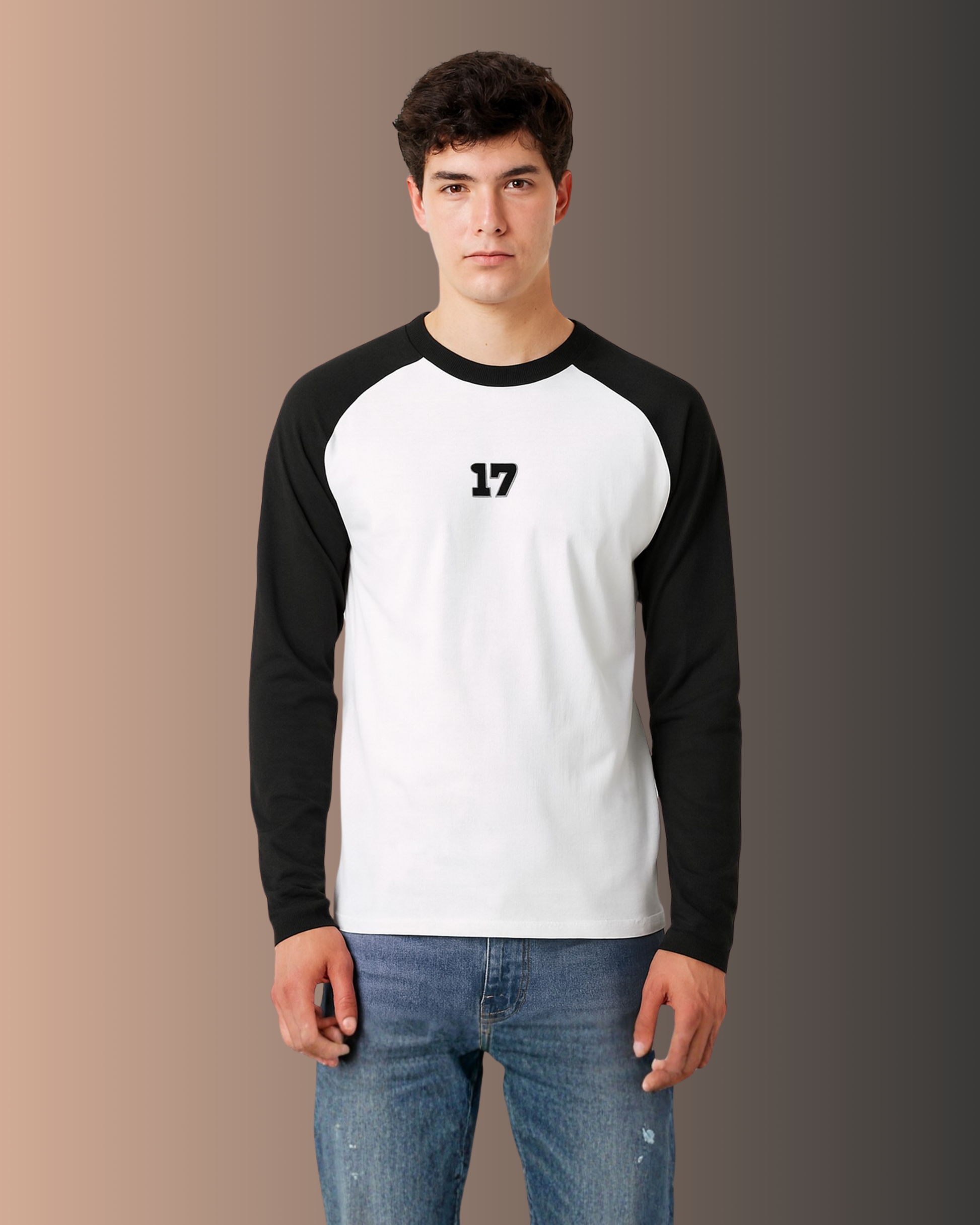 17 Raglan Spirit T-Shirt t-shirt cotton fabric heavyweight fabric graphic print printed design detail view by HAViT Apparel