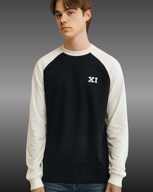 XI Elite Raglan Series T-Shirt t-shirt cotton fabric heavyweight fabric printed design detail view by HAViT Apparel