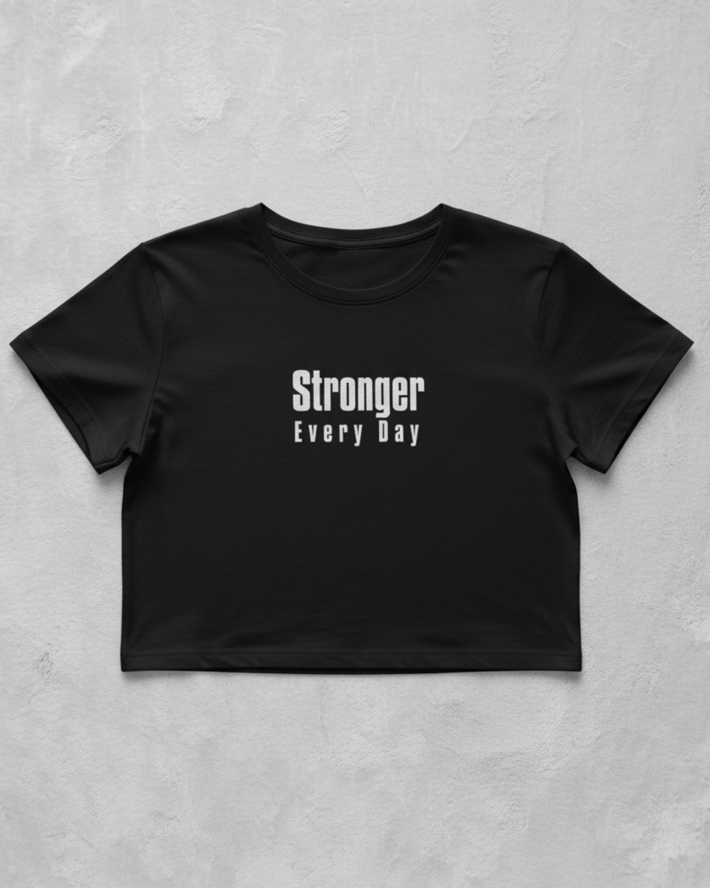 Stronger Everyday Crop Top cotton fabric heavyweight fabric detail view by HAViT Apparel