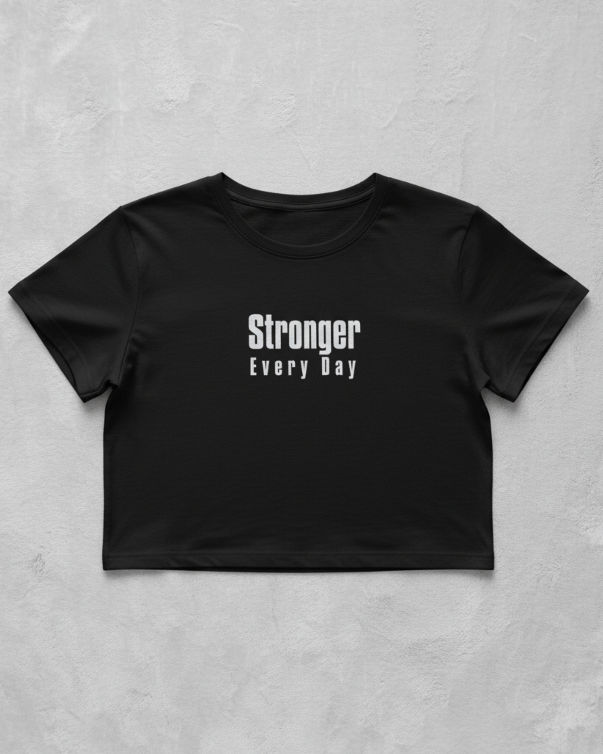 Stronger Everyday Crop Top cotton fabric heavyweight fabric detail view by HAViT Apparel
