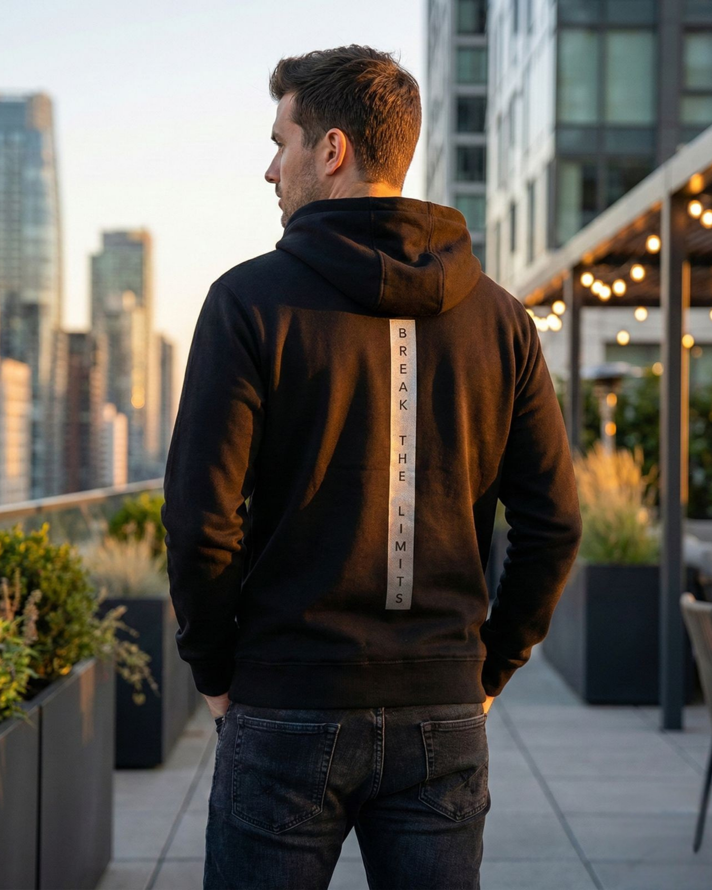 Classic Zip Hoodie – 400 GSM Cotton Blend regular fit cotton fabric heavyweight fabric detail view by HAViT Apparel
