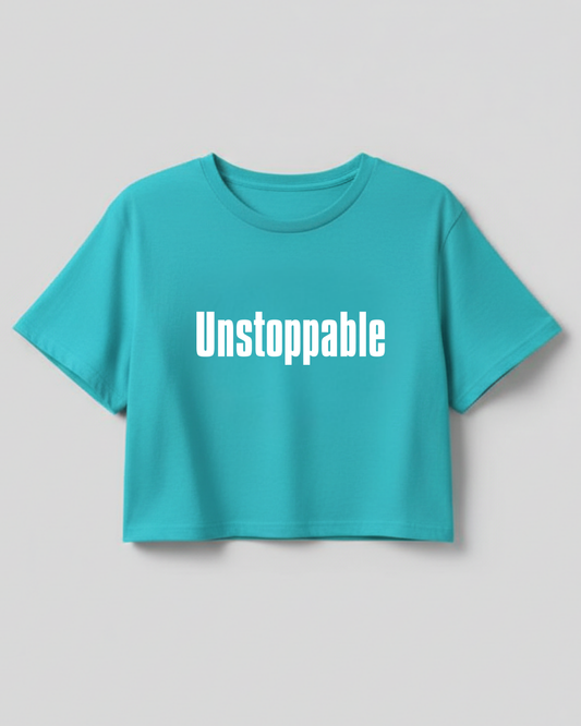 Unstoppable Mode Crop Top cotton fabric heavyweight fabric detail view by HAViT Apparel