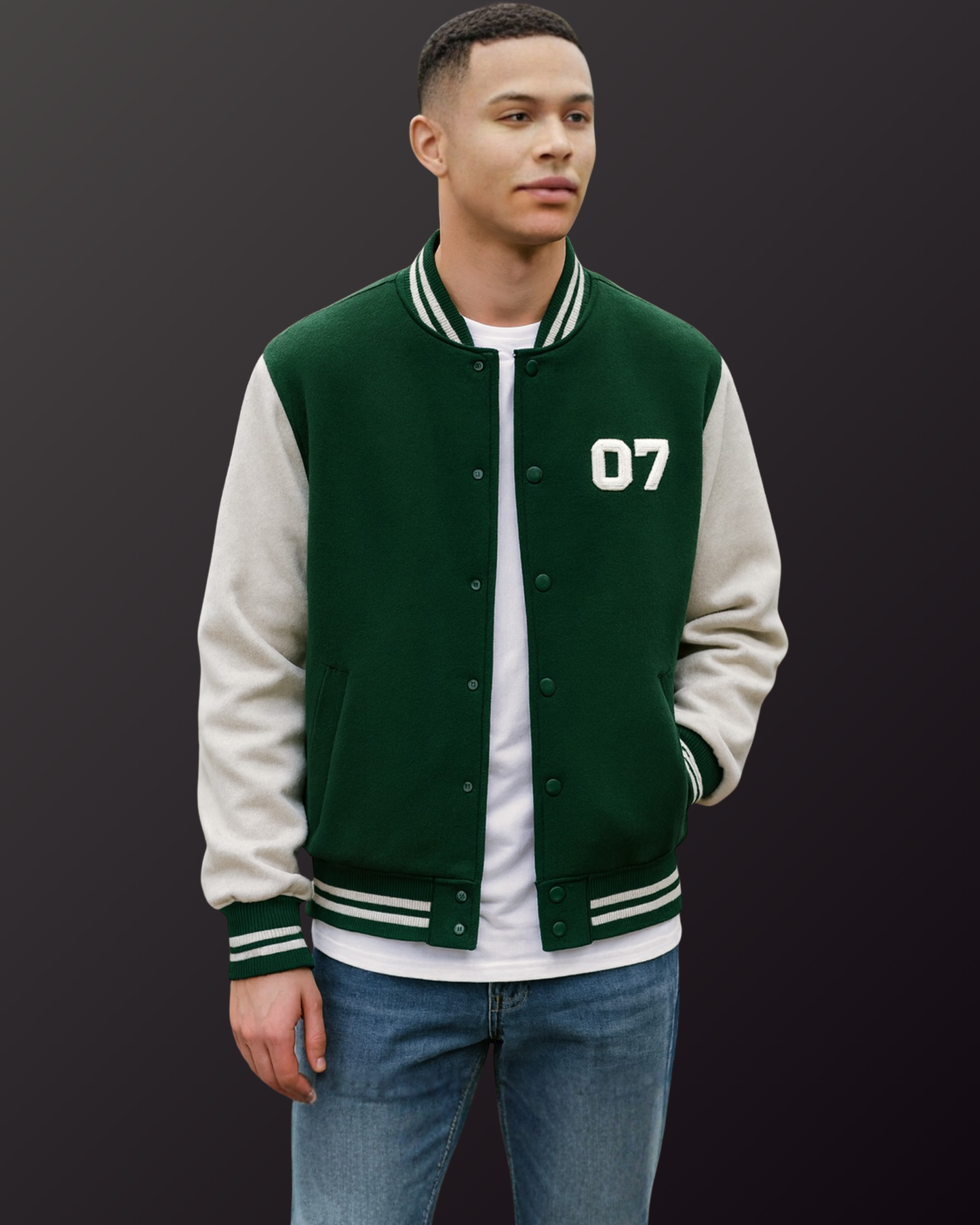 Varsity 07 Classic Edition Jacket jacket cotton fabric heavyweight fabric detail view by HAViT Apparel