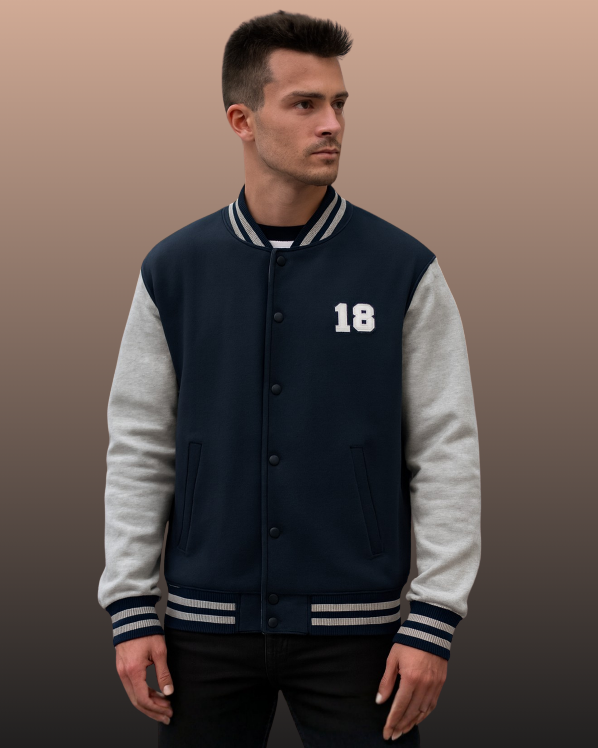 Varsity 18 Heritage Edition Jacket jacket cotton fabric heavyweight fabric detail view by HAViT Apparel