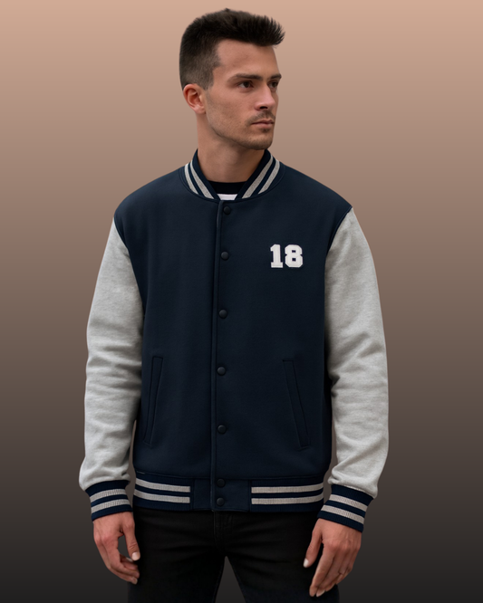 Varsity 18 Heritage Edition Jacket jacket cotton fabric heavyweight fabric detail view by HAViT Apparel
