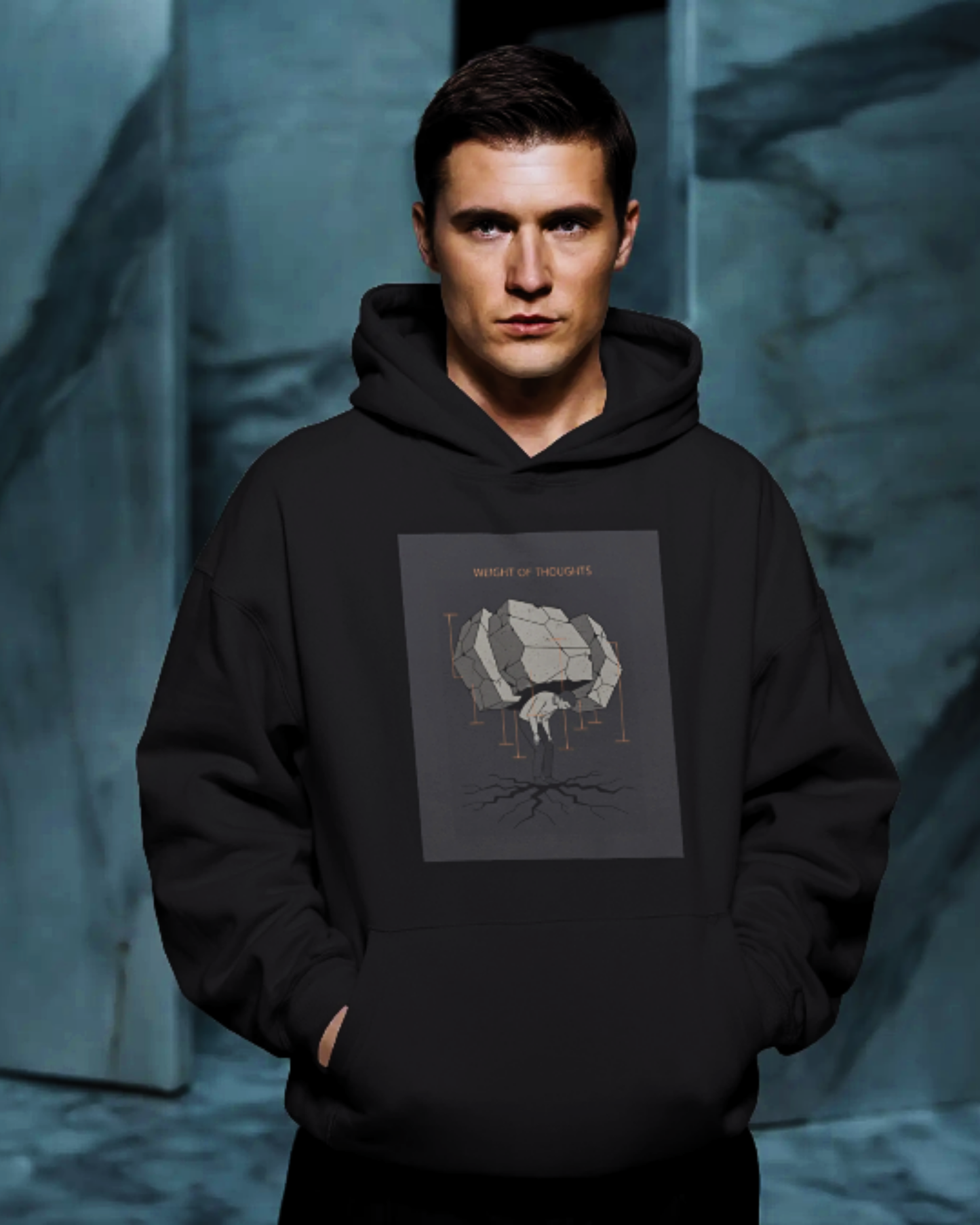 Weight Of Thought- Oversized Hoodie